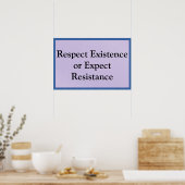 Respecteer het bestaan poster (Keuken)