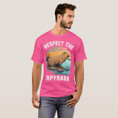 Respecteer het Capybara Animal Funny Capybara Love T-shirt (Voorkant volledig)