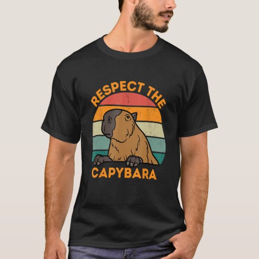 Respecteer het Capybara Animal Funny Rodent Capyba T-shirt (Voorkant)