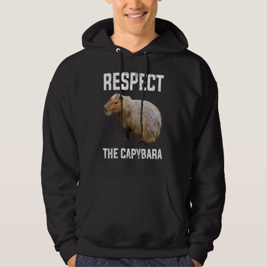 Respecteer het Capybara Capibara Rodent Hoodie (Voorkant)