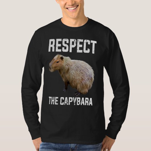 Respecteer het Capybara Capibara Rodent T-shirt (Voorkant)