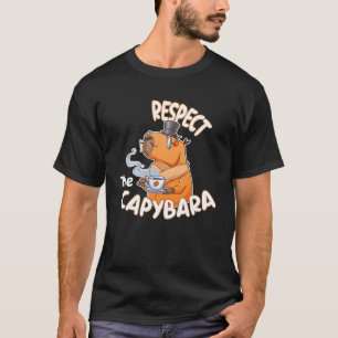 Respecteer het Capybara, Cute Capybara Drink Coffe T-shirt