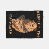Respecteer het Capybara - Funny Fitness Bodybuilde Fleece Deken (Voorkant (Horizontaal))