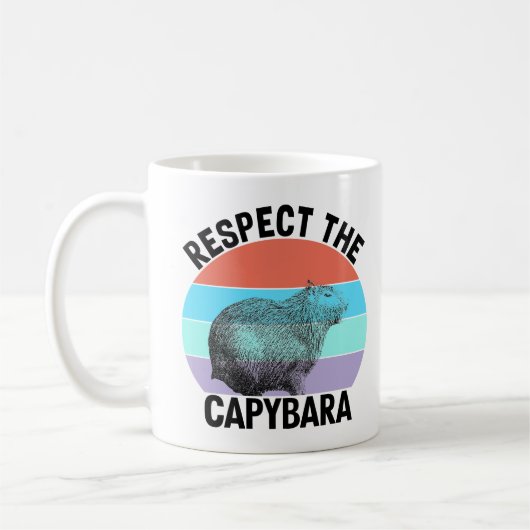 Respecteer het Capybara Funny Rodent Capibara Koffiemok (Links)