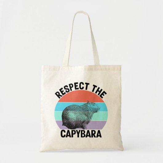 Respecteer het Capybara Funny Rodent Capibara Tote Bag (Voorkant)