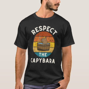 Respecteer het Capybara Rodent Animal Joke omhoog T-shirt