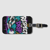 Respecteer het Drip Basketbal Design Bagagelabel (Voorkant (horizontaal))