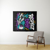 Respecteer het Drip Basketbal Design Wandkleed (In Situ (horizontaal))