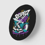 Respecteer het Drip Basketbalontwerp Ronde Klok (Hoek)