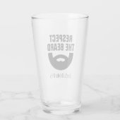 Respecteer het grappige biercadeau van de baard vo glas (Achterkant)
