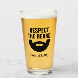Respecteer het grappige biercadeau van de baard vo glas