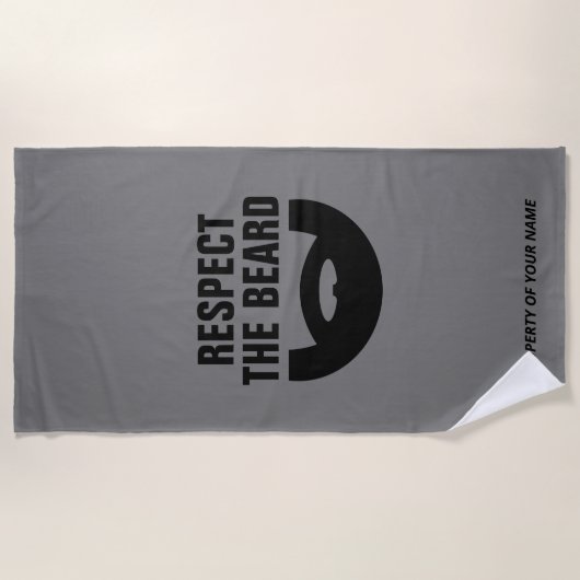 Respecteer het grappige strand van The Beard-handd Strandlaken (Voorkant)