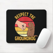 Respecteer het grondhoger shirt grappige houtchuck muismat (Met muis)