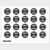 Respecteer het konijn ronde sticker (Vel)