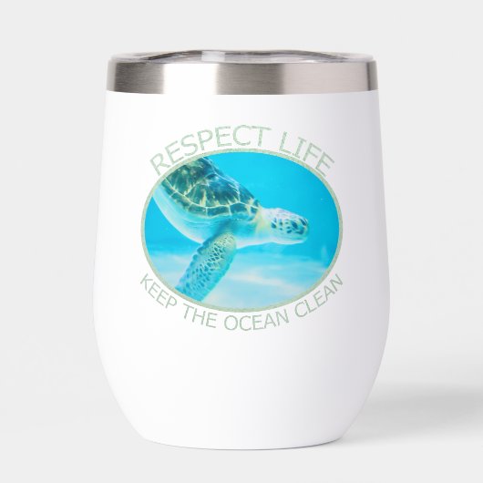 Respecteer het leven, houd de oceaan schoon (Achterkant)
