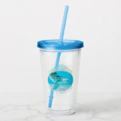 Respecteer het leven, houd de oceaan schoon acryl drinkbeker (Achterkant)