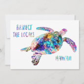 Respecteer het lokale Zee Turtle Tie Dye Beach Quo (Voorkant)