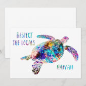 Respecteer het lokale Zee Turtle Tie Dye Beach Quo (Voorkant / Achterkant)