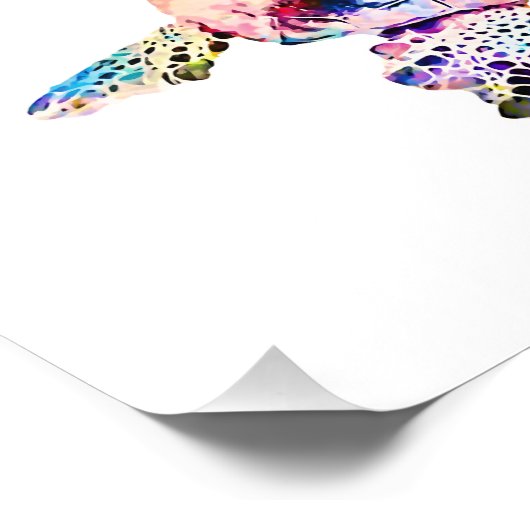 Respecteer het lokale Zee Turtle Tie Dye Beach Quo Foto Afdruk (Hoek)