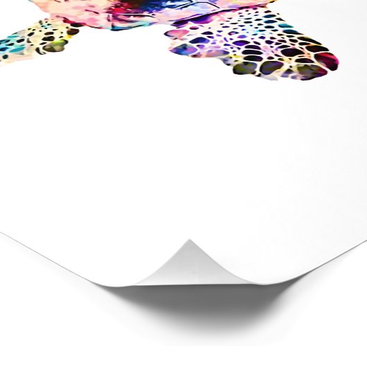 Respecteer het lokale Zee Turtle Tie Dye Beach Quo Foto Afdruk (Hoek)