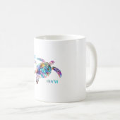 Respecteer het lokale Zee Turtle Tie Dye Beach Quo Koffiemok (Voorkant rechts)