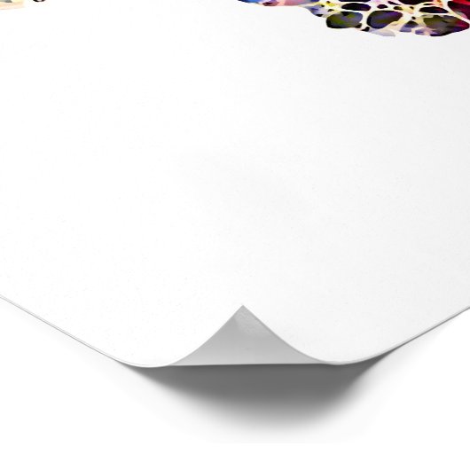 Respecteer het lokale Zee Turtle Tie Dye Beach Quo Poster (Hoek)