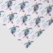 Respecteer het lokale Zee Turtle Tie Dye Beach Quo Tissuepapier (Detail)