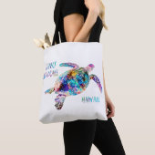 Respecteer het lokale Zee Turtle Tie Dye Beach Quo Tote Bag (Dichtbij)