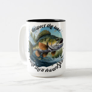 Respecteer Het Meer En Je Zal Worden Beloond Tweekleurige Koffiemok