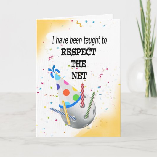 Respecteer het Net Pickleball Kaart (Voorkant)