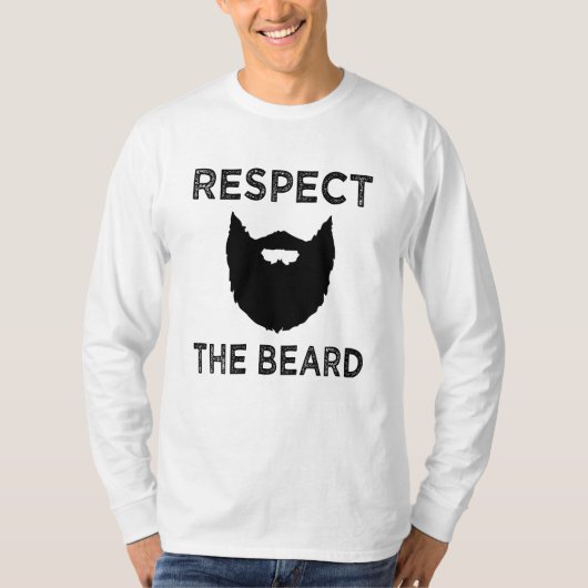 Respecteer het shirt van de Beard grappige mannen (Voorkant)