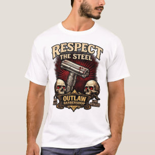 Respecteer het Staal – Dubbelzijdig Scheermesontwe T-shirt