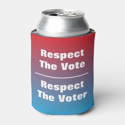 Respecteer Het Stemrecht en de Kiezers Blikjeskoeler (Blikje Voorkant)