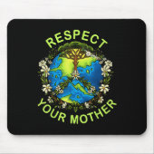 Respecteer je Moeder Aarde Dag Natuur Godin Flowe Muismat (Voorkant)