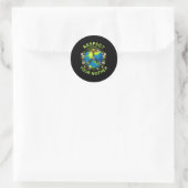 Respecteer je Moeder Aarde Dag Natuur Godin Flowe Ronde Sticker (Tas)