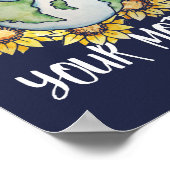 Respecteer je moeder aardse zonnebloem kunst poster (Hoek)