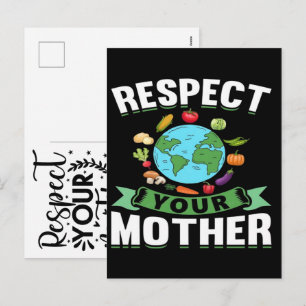 Respecteer Je Moeder Comfort Kleuren Leven T-shirt Feestdagenkaart
