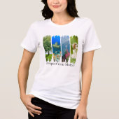 Respecteer je moeder Earth Day T-shirt, penseelstr Tri-Blend Shirt (Voorkant)