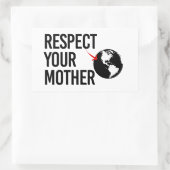 Respecteer je moeder rechthoekige sticker (Tas)