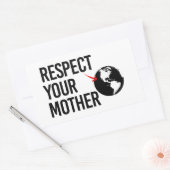 Respecteer je moeder rechthoekige sticker (Envelop)