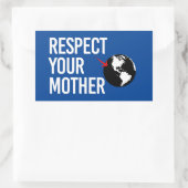 Respecteer je moeder rechthoekige sticker (Tas)