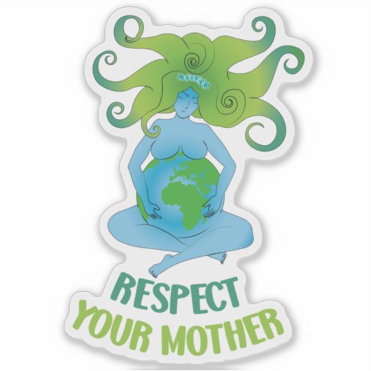 Respecteer je moeder, Vegan Activism Sticker (Voorkant)