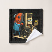Respecteer Je Ouderen Gaming Controle Retro Grappi Bad Handdoek (Wasdoekje)