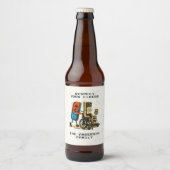 Respecteer Je Ouderen Gaming Controle Retro Grappi Bier Etiket (Voorkant)
