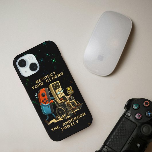 Respecteer Je Ouderen Gaming Controle Retro Grappi Case-Mate iPhone Case