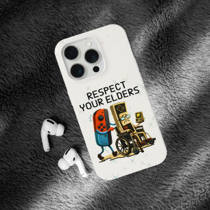 Respecteer Je Ouderen Gaming Controle Retro Grappi iPhone 15 Pro Case