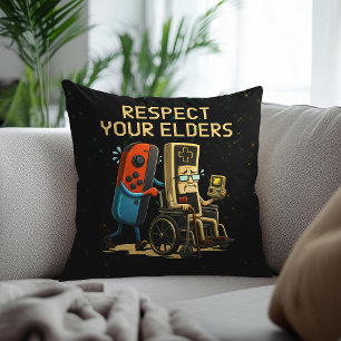 Respecteer Je Ouderen Gaming Controle Retro Grappi Kussen