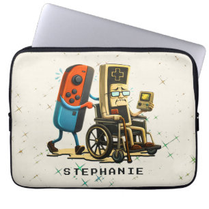 Respecteer Je Ouderen Gaming Controle Retro Grappi Laptop Sleeve