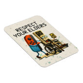 Respecteer Je Ouderen Gaming Controle Retro Grappi Magneet (Rechterzijde)