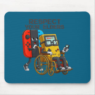 Respecteer Je Ouderen Gaming Controle Retro Grappi Muismat